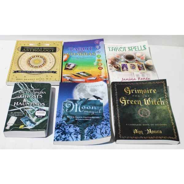 6 TAROT CARD BOOKS - TAROT & CHAKRAS ETC.