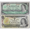 Image 1 : 1967 & 1973 LAST OF CANADA $1 BANK NOTES