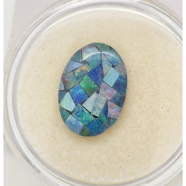 OPAL MOSAIC GEMSTONE - 14MM X 10MM