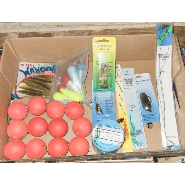 ASST FISHING TACKLE - LURES - LINE ETC