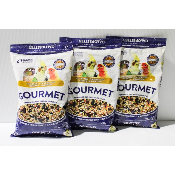 3 X 1.13KG HAGEN HARI COCKATIEL FOOD - GOURMET 
