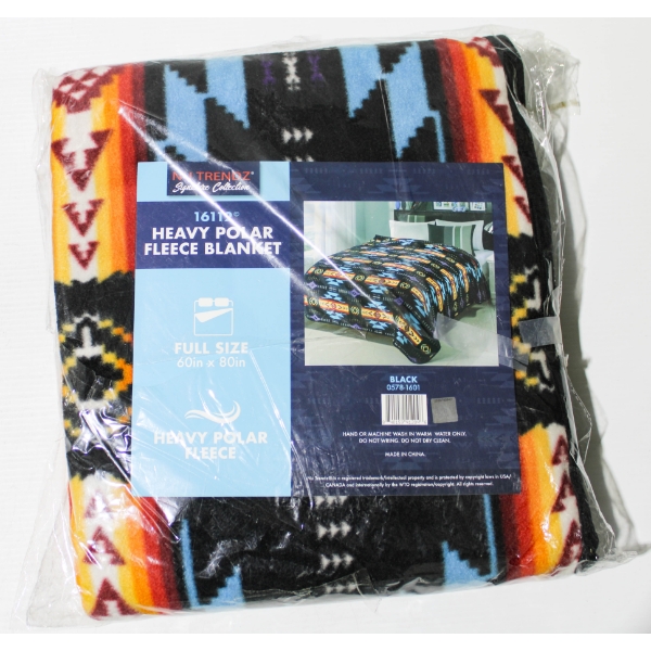 NEW NU TRENDZ 16112 POLAR FLEECE BLANKET - BLK