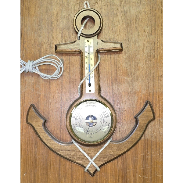 ANCHOR THEMED BAROMETER / THERMOMETER