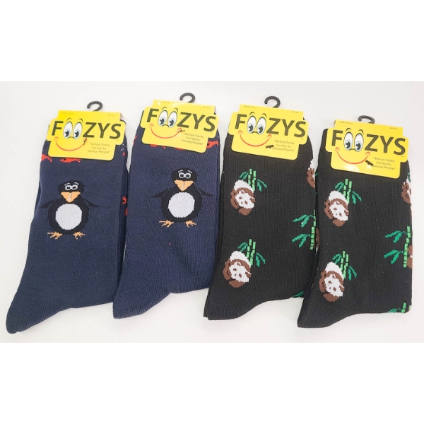 4 NEW PAIRS OF FOOZYS SOCKS PENGUIN & BEARS