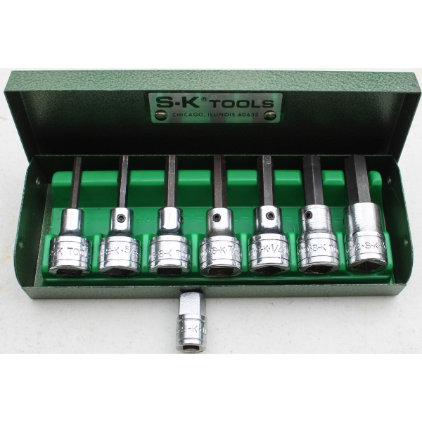 8PC S-K TOOLS 3/8" DRIVE HEX HEAD SOCKET SET