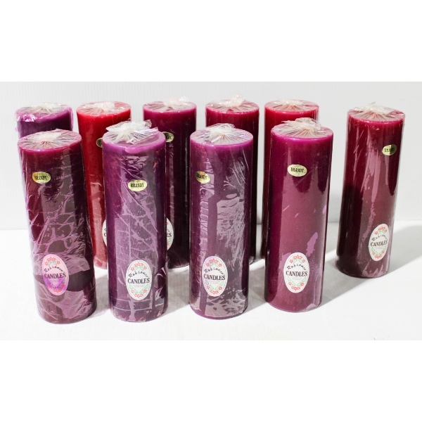 10 CANDLES - 9"H X 3"DIAMETER