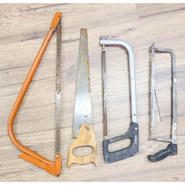 4 ASST HAND SAWS