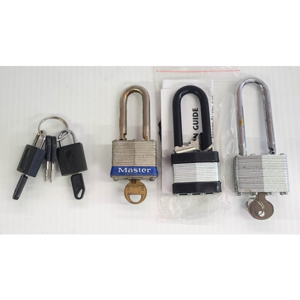 4 PADLOCKS W/ KEYS