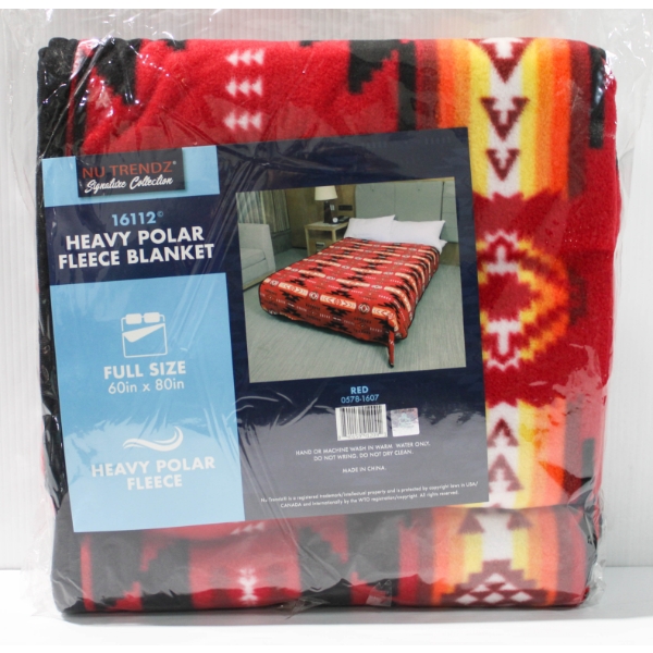 NEW NU TRENDZ POLAR FLEECE BLANKET - RED