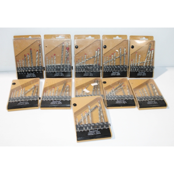 11 X 8PC NEW MASONARY DRILL BITS