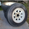 Image 1 : 4 X 205/75D15 TRAILER TIRES W/ RIMS