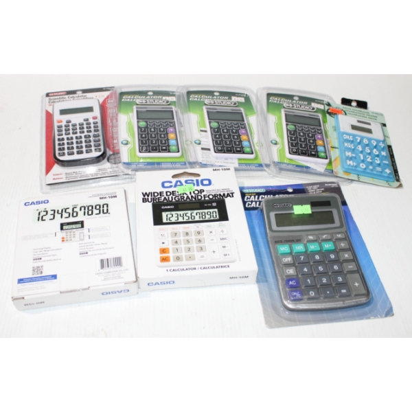 ASST. NEW SOLAR SCIENTIFIC CALCULATORS ETC