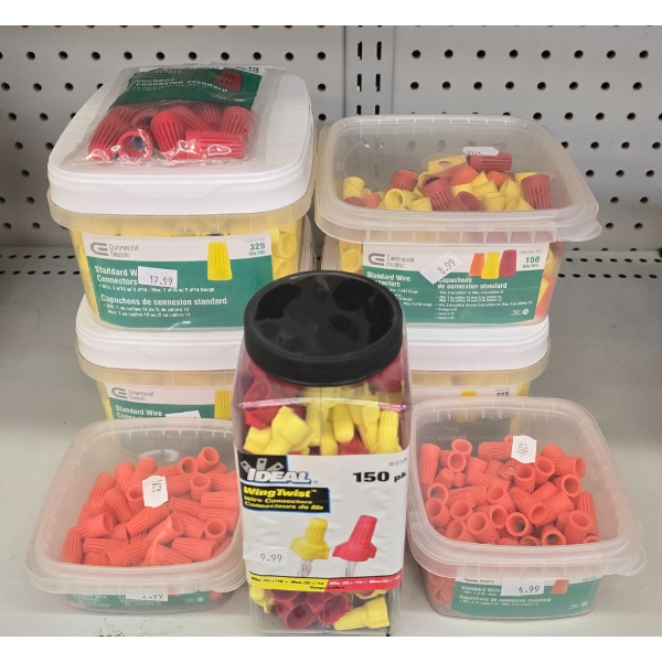 LARGE LOT OF STANDARD WIRE CONNECTORS