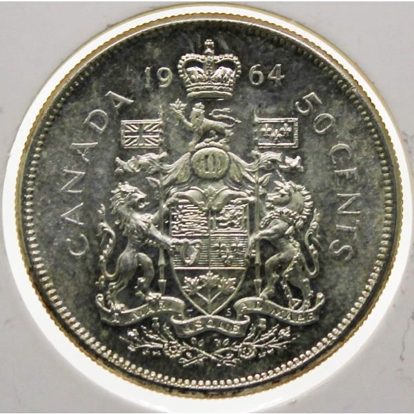 1964 CANADIAN SILVER 50 CETN COIN