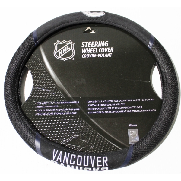 NEW FANMATS NHL STEERING WHEEL COVER - VANCOUVER CANUCKS