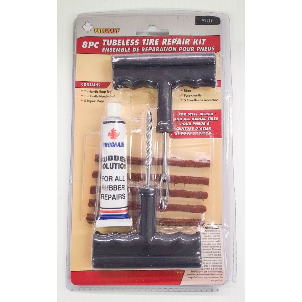 8 PC TUBELESS TIRE REPAIR KIT