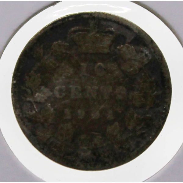 1901 VICTORIAN CANADA SILVER 10 CENT COIN