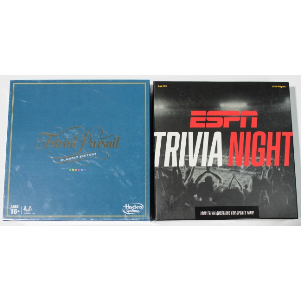 NEW TRIVIAL PURSUIT CLASSIC & ESPN TRIVIA NIGHT EDITION GAMES