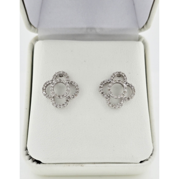 14K WHITE GOLD DIAMOND EARRINGS