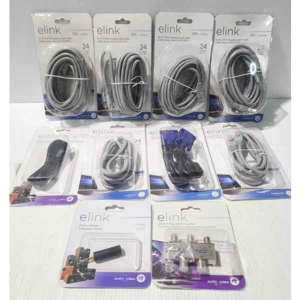ASST. ELINK CABLES VGA STEREO CAT-7