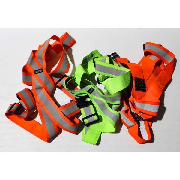 3 ULINE & PIONEER HI-VIS SAFETY SASHES