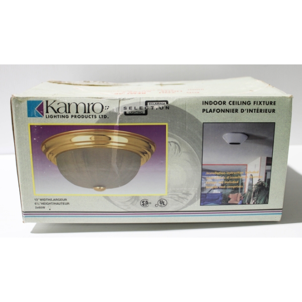 KAMRO INDOOR CEILING LIGHT FIXURE - 2 X 60W