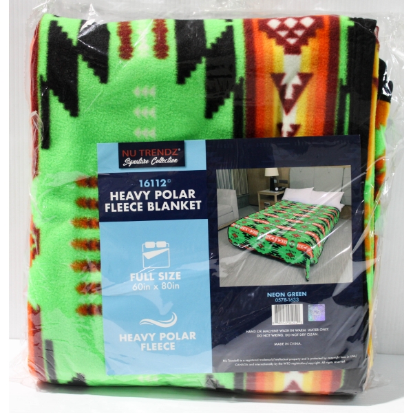 NEW NU TRENDZ POLAR FLEECE BLANKET - NEON GREEN