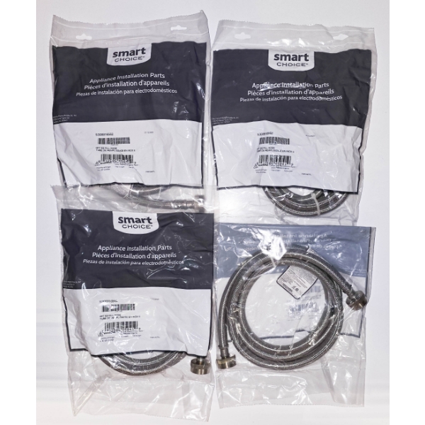 4 SMART CHOICE 6 FOOT STAINLESS STEEL FILL HOSE 