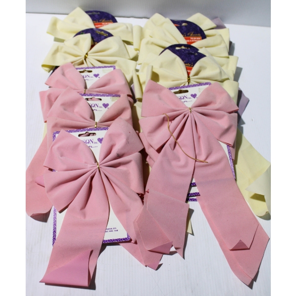 13 NEW TIE ON BOWS - SIZE 8" W X 13" L