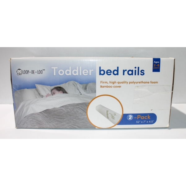 2 PK LOOP-DE-LOO TODDLER FOAM BED RAILS W/ COVER