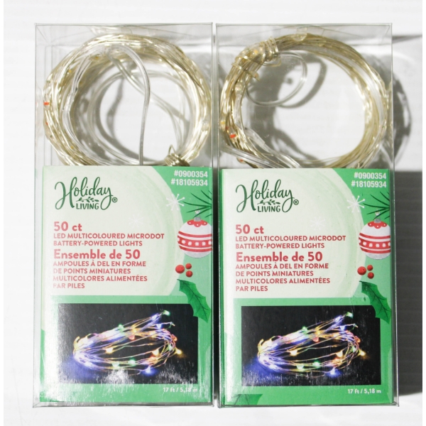 2PKS INDOOR MULTICOLOR LED BATTERY OPR. STRING LIGHTS