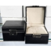 NEW LEATHER THEMED LOCKING WATCH DISPLAY BOX