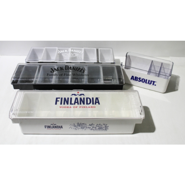 CONDIMENT & GARNISH FRUIT TRAYS - JACK DANIEL'S ETC.