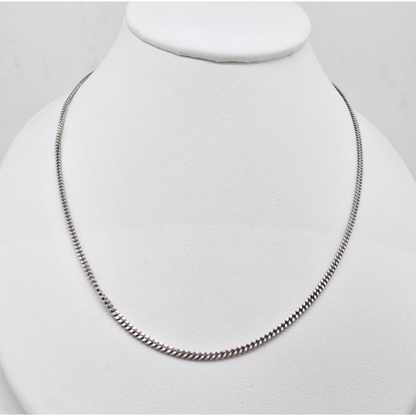 10K WHITE GOLD 18" NECKLACE