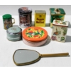 Image 1 : VINTAGE TINS - VANITY MIRROR - POWDER PUFF JAR