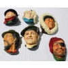 Image 1 : 6 VINTAGE BOSSONS CHALKWARE HEADS - C. 1964 SARAH GAMP ETC.