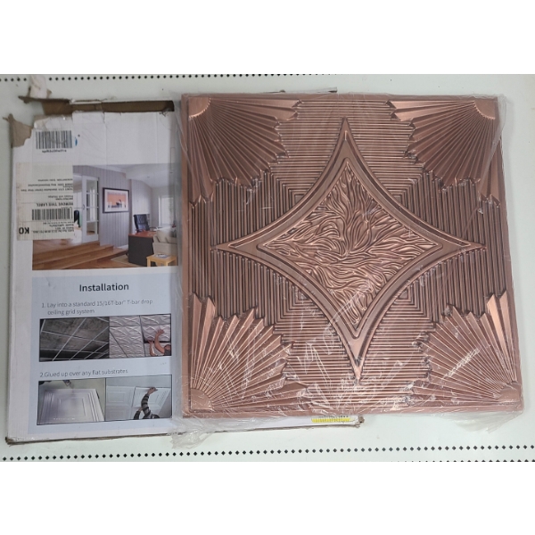 12 NEW DECRORATIVE 3D CEILING TILES 24" X 24"