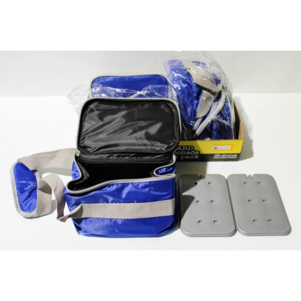 5 NEW COOLER / LUNCH BAGS W/ 2 ICE PACKS