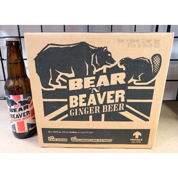 BEAR N BEAVER GINGER BEER - 12 BOTTLES