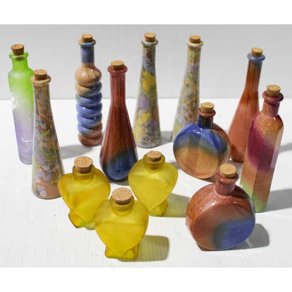 13 ASST. MYSTICAL / FANTASY COLORED BOTTLES 
