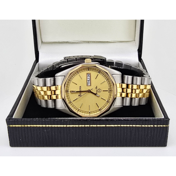 BULOVA TWO TONE MENS WRIST WATCH