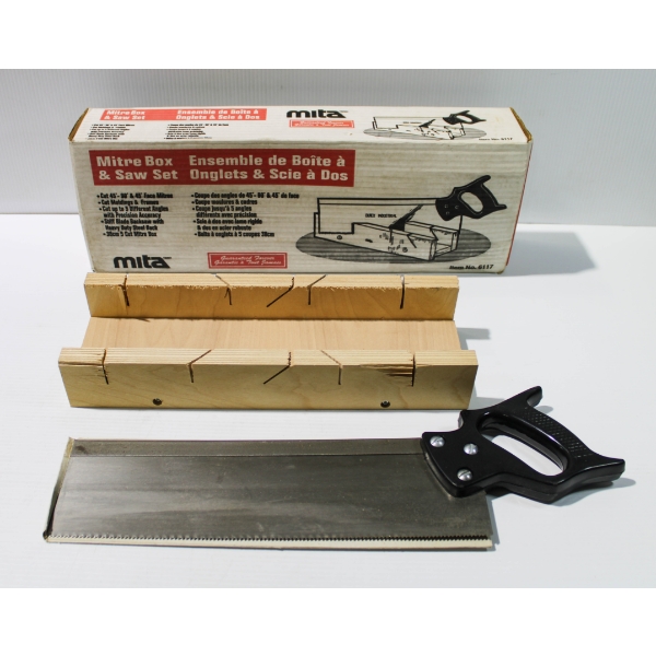 MITRE BOX AND 14" BACKSAW