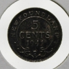 Image 1 : 1941C AU. NEWFOUNDLAND SILVER 5 CENT COIN
