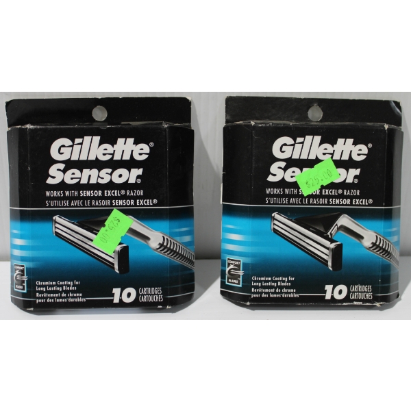 20 GILLETTE SENSOR RAZOR CARTRIDGES