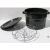 Image 1 : 5 GALLON ENAMEL STOCKPOT W/ CANNING RACK & LID