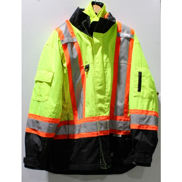 XL DAKOTA HI VIS. INSULATED JACKET W/ REM. QUILTED LINER