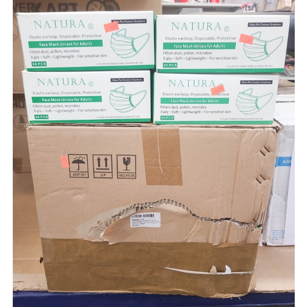NEW 54 X 50 NATURA UNISEX ADULT FACE MASKS