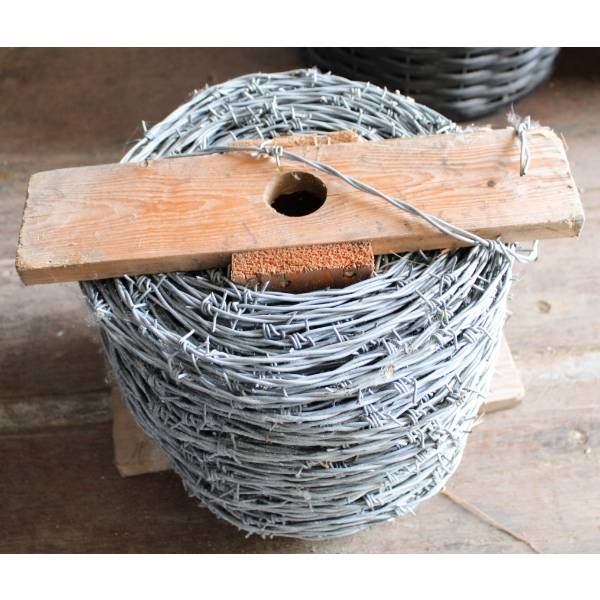  PARTIAL TREE ISLAND BARB WIRE - APPROX. 3/4 OF ROLL