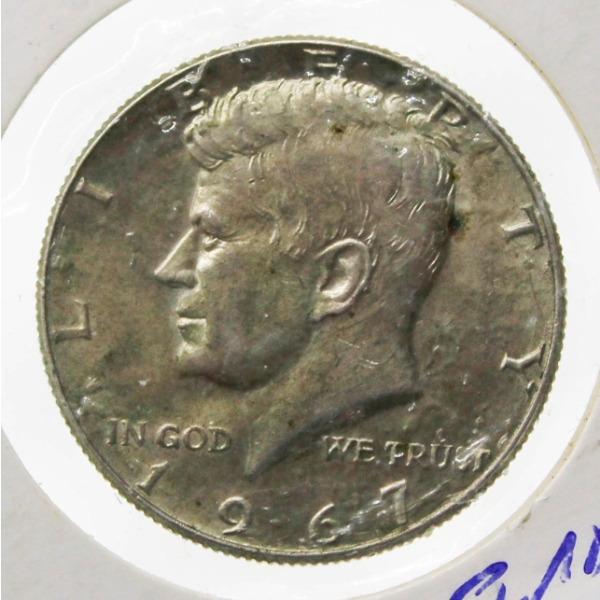 1967 US SILVER KENNEDY 50 CENT COIN