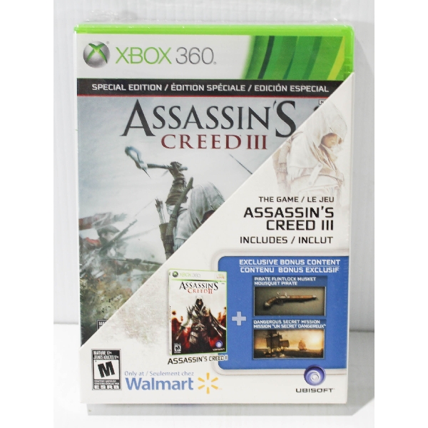 XBOX 360 ASSASSIN'S CREED III & II VIDEO GAME SET